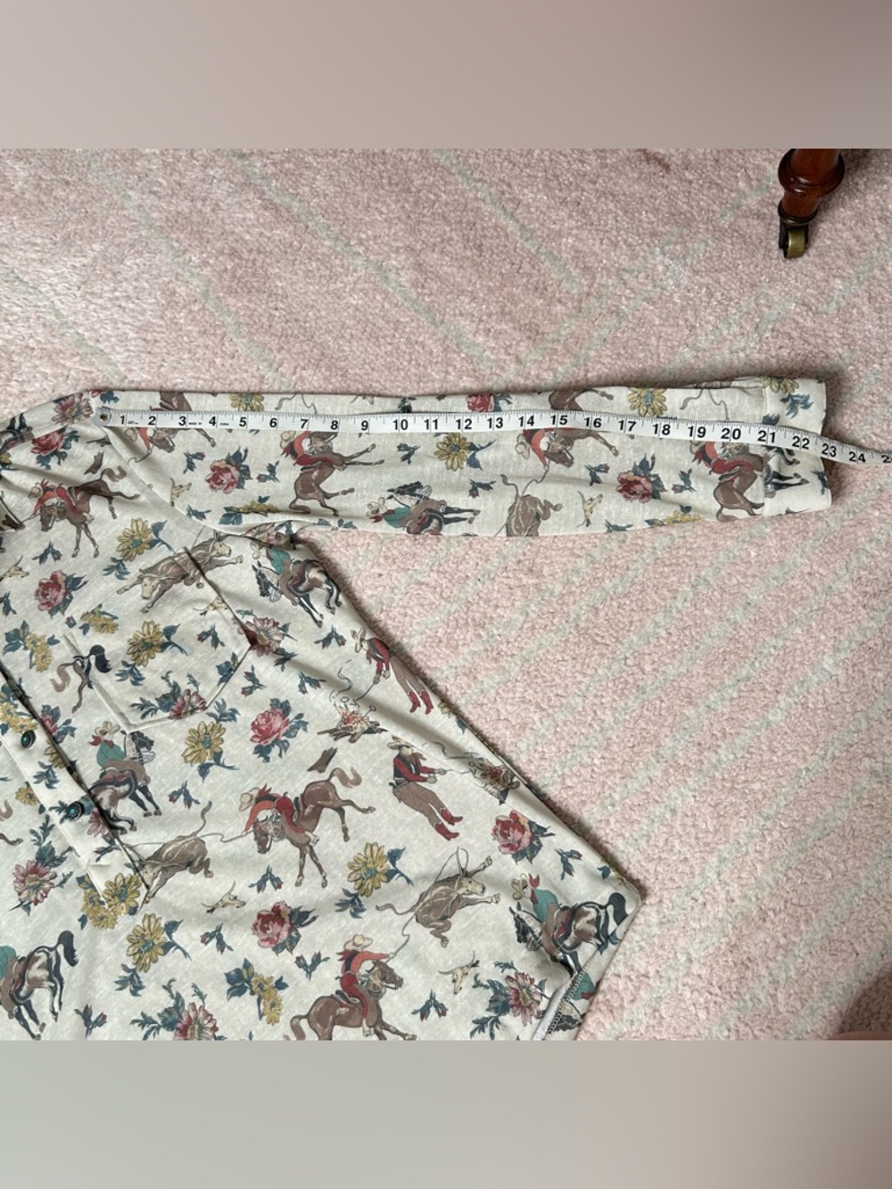 NWT Tasha Polizzi Cowboy & Floral Print Old Town Shirt Size Large Southwest Boho - Picture 8 of 11
